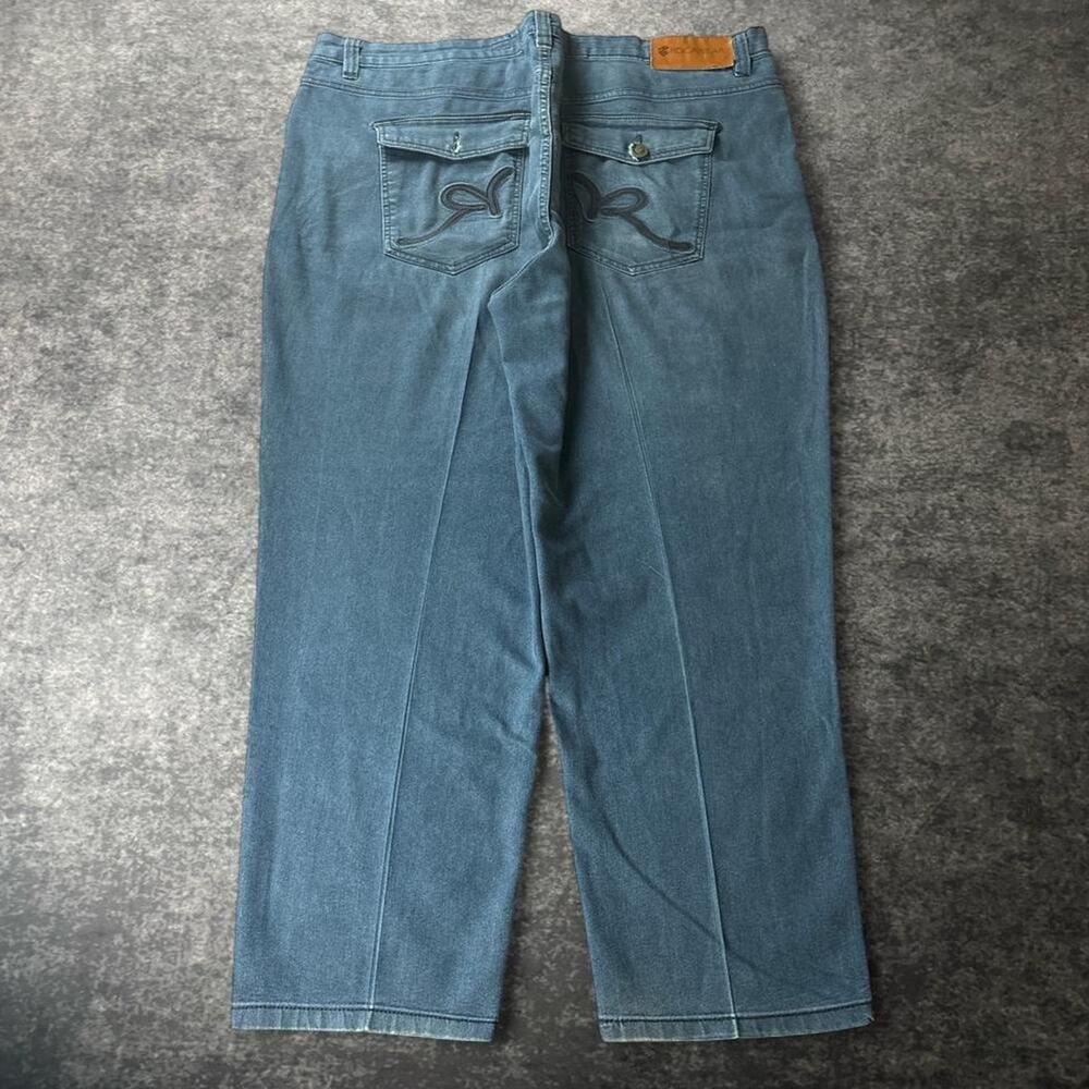 Vintage Y2K Rocawear Men’s 46x32 Medium Wash Baggy Embroidered Hip Hop Jeans